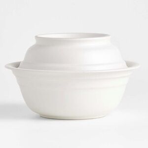 New! Crate&Barrel White Stoneware the Main Dish Set